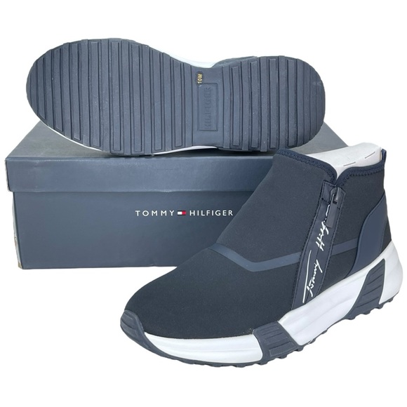 Tommy Hilfiger Morney Navy Stretch Womens Fashion Sneakers Size 10M - Picture 11 of 13